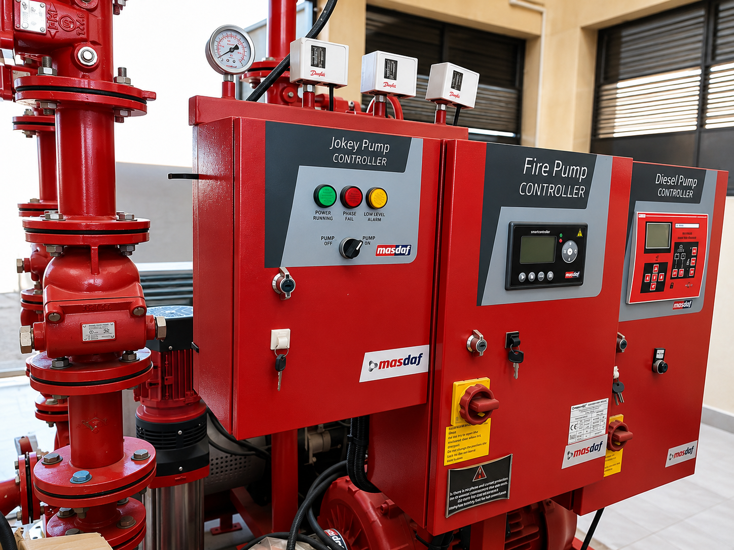 Fire suppression system works - El Arish Project