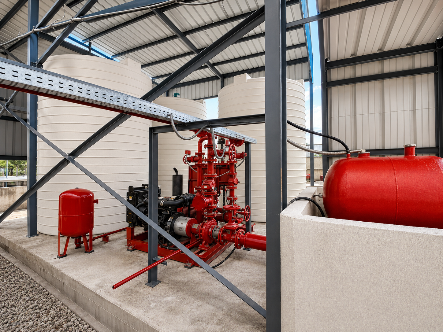 Fire protection system installation - El Arish Project