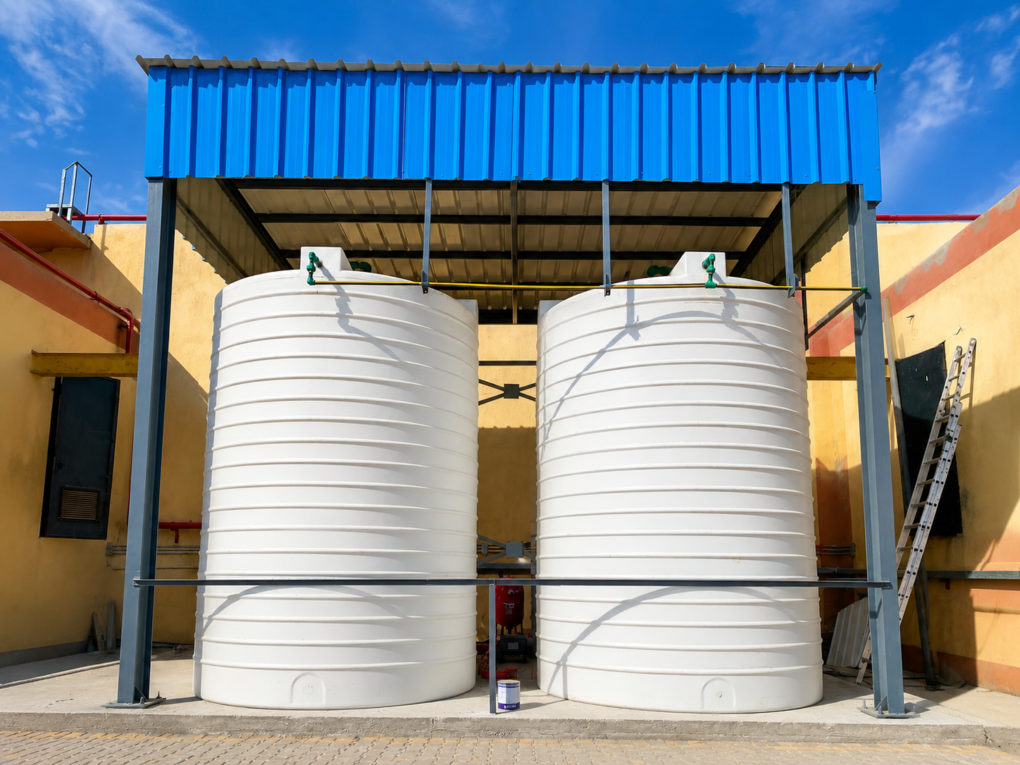 Fire water tanks and steel canopy - El Arish Project