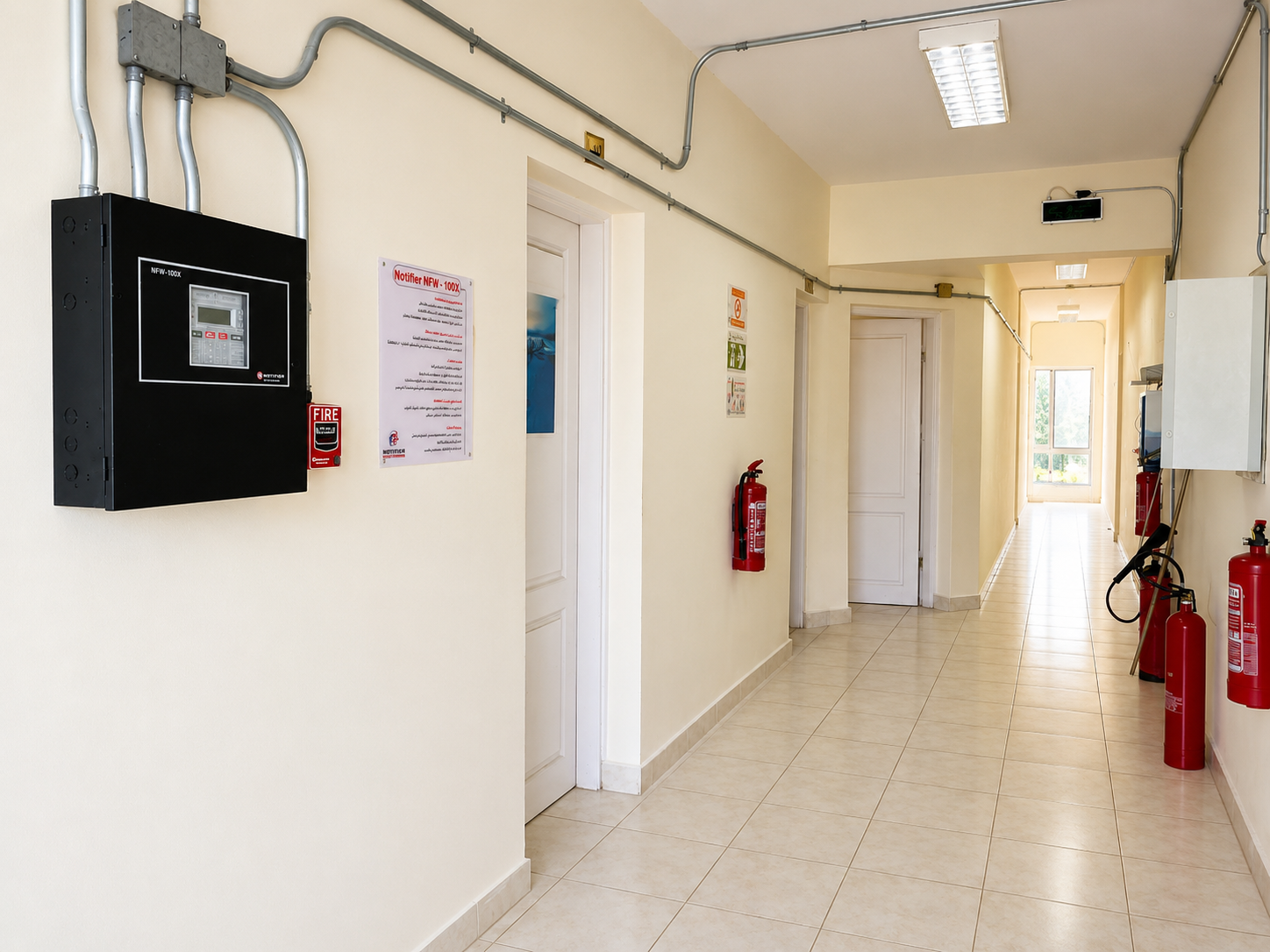 Fire alarm system installation - El Arish Project
