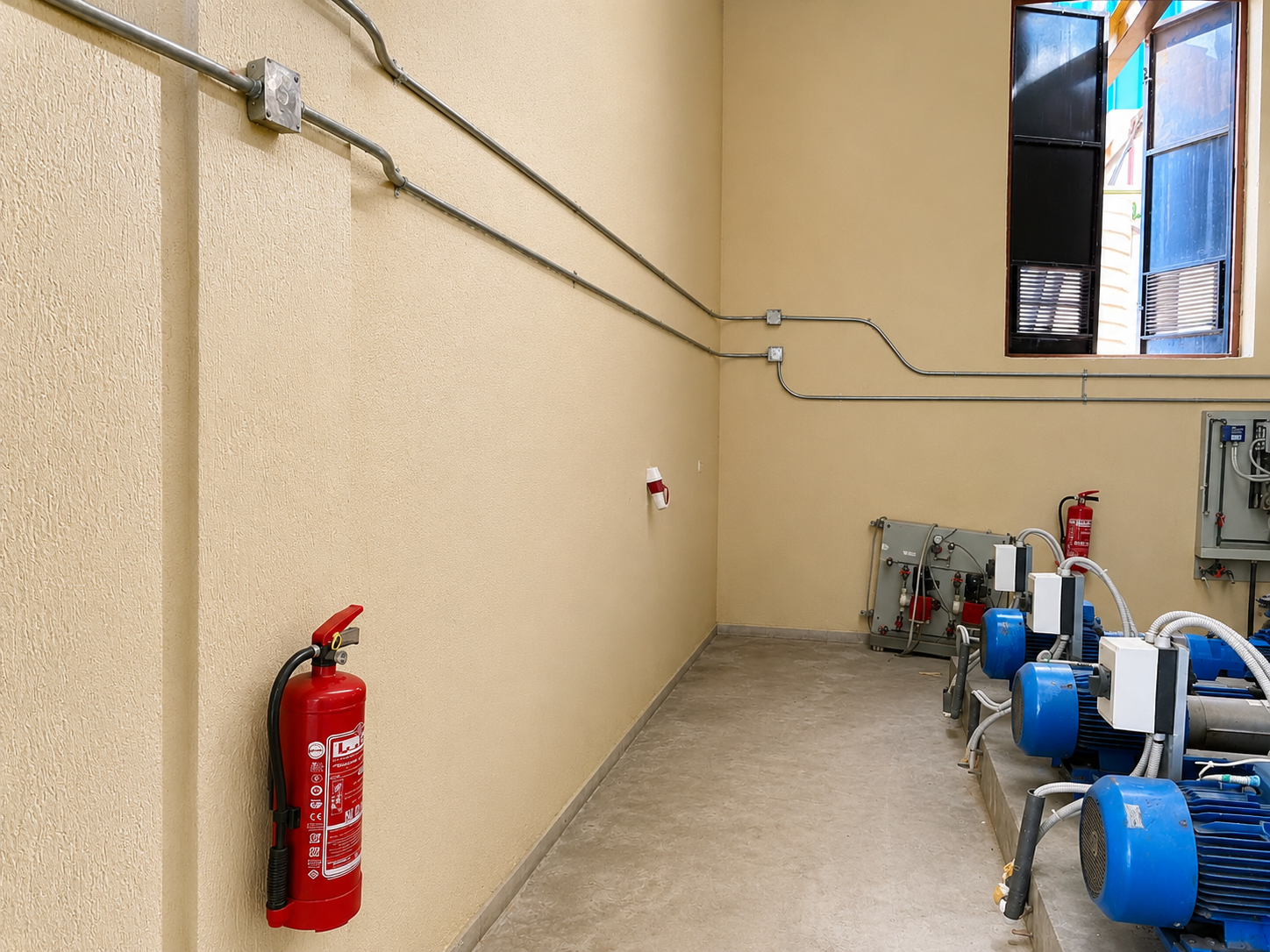Fire alarm panel and manual call point - El Arish Project
