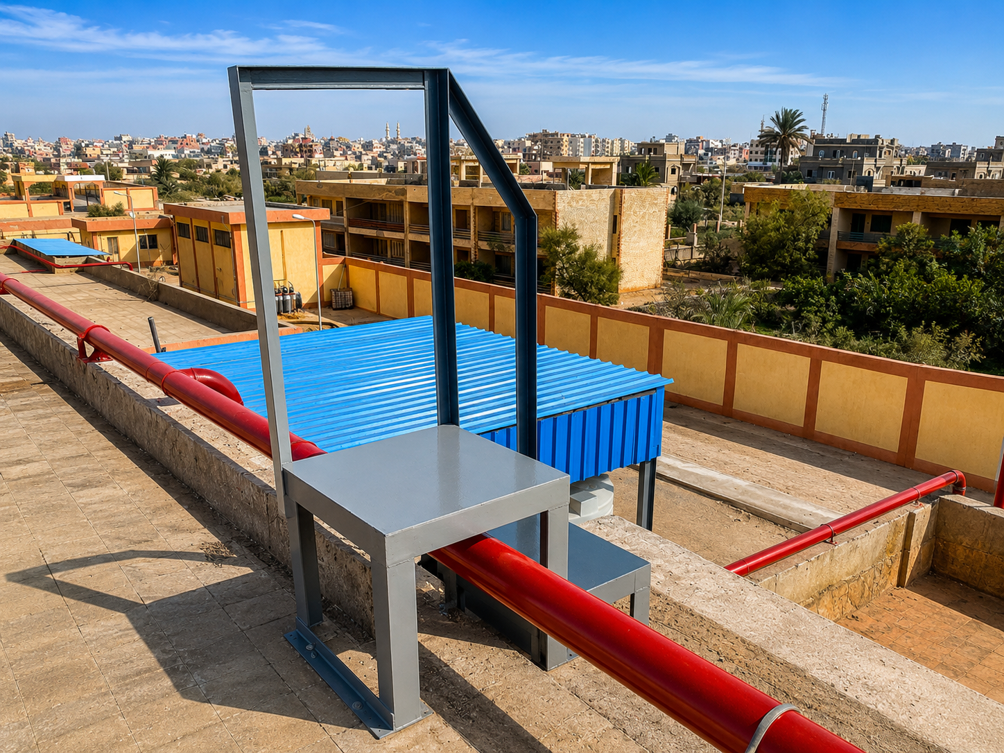 Fire water storage tanks installation - El Arish Project